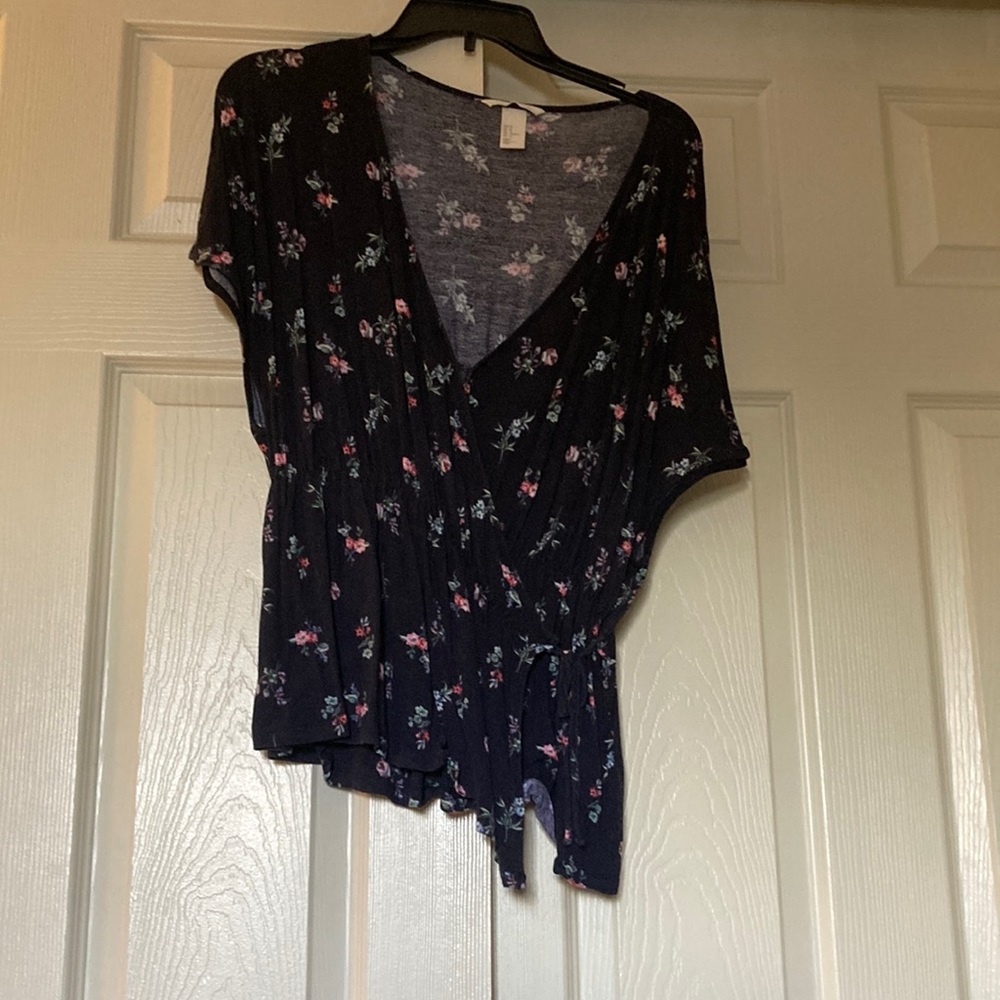 Waist-tie Short Sleeve Top